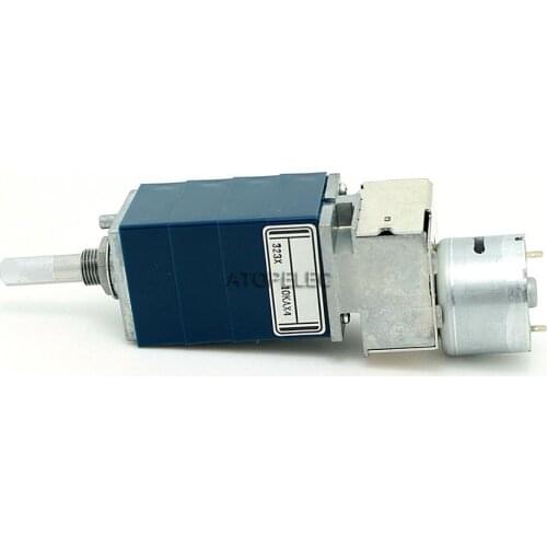 Japan ALPS RK27 10KAX4 Motorized Stereo Potentiometer 10K 4-Gang Channel HiFi Audio AMP Remote Volume Sound Control Flat Shaft