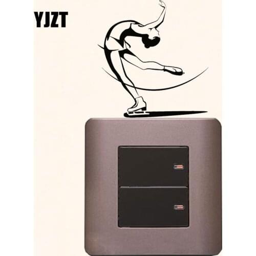 YJZT Wall Stickers Vinyl Figure Skating Ski Winter Sport Extreme Sport Switch Stickers 8SS2142