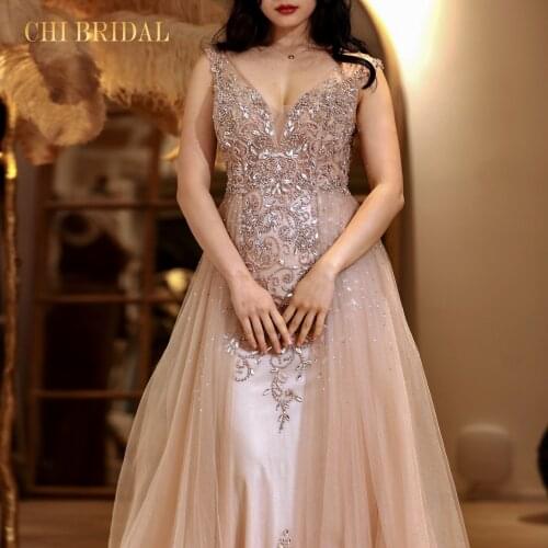 V-Neck Sexy Elegant Evening Dress Fake Two-Piece Skirt Luxury Ladies Party Dress Handmade Temperament Long Dresst