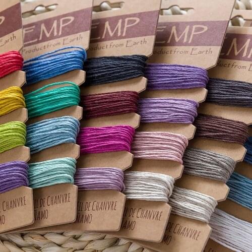 1mm Colorful Flat Hemp Waxed Cord Set Handmade Woven Home Textile Craft Material DIY Twine Thread String Jewelry Supplies