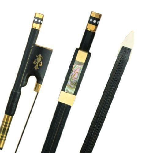 1 Pc New Light Strong Carbon Fiber 4/4 Violin Bow Copper Parts Mongolia Black Horese Hair Full Size