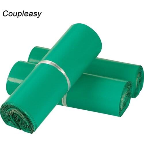 100Pcs/Lot Green Shipping Bags Self Seal Plastic Envelope Waterproof Poly Mailers Thicken Courier Storage Bags 7 Sizes Post Bags
