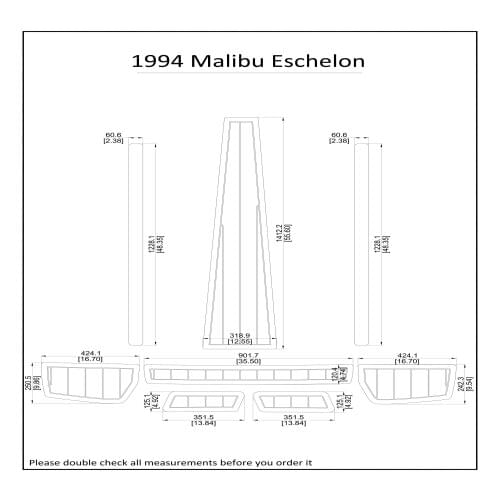 1994 Malibu Eschelon Cockpit Pad Boat EVA Teak Decking 1/4" 6mm