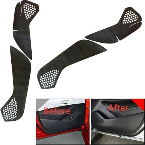 4pcs/Set Carbon Fiber Style PVC Door Anti Kick Pad Sticker Trim Decoration Fit for Toyota Corolla Hatchback 2019 2020 2021