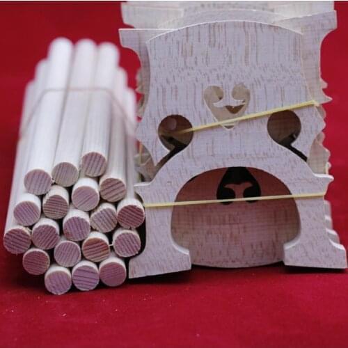 4 Pcs Most Solid Maple Wood 4/4 Cello Bridge & 4 Pcs Cello Soundpost Accessory