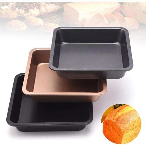 8 Inch Square Baking Pan Carbon Steel Oven Toast Bread Cookie Cake Tray Mold Loaf Pastry Baking DIY Non Stick Baking Tool