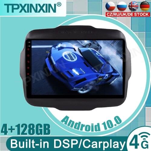 Android 10 8.1 2 Din Car Radio For Jeep Renegade 2016 2017 2018 2019 2020 AHD Cam 9'' GPS Navigation AM Car Multimedia Player