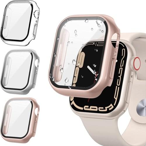 Screen Protector case For Apple Watch 44mm 40mm iWatch 5 4 3 42mm 38mm Tempered Glass+cover bumper for apple watch Accessories