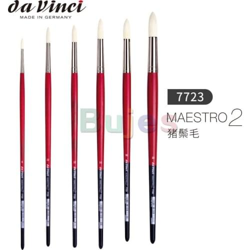 Da Vinci Hog Bristle Series 7723 Maestro 2 Artist Paint Brush, Round with European Sizing, Highest quality chungking bristle