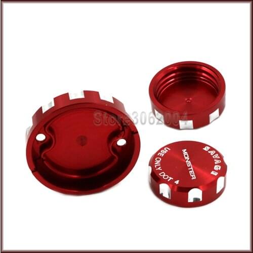 For DUCATI Monster 1100 S EVO 1200 R 2009 - 2018 Motorcycle Front Brake Clutch & Rear Brake Fluid Reservoir Cover Cap