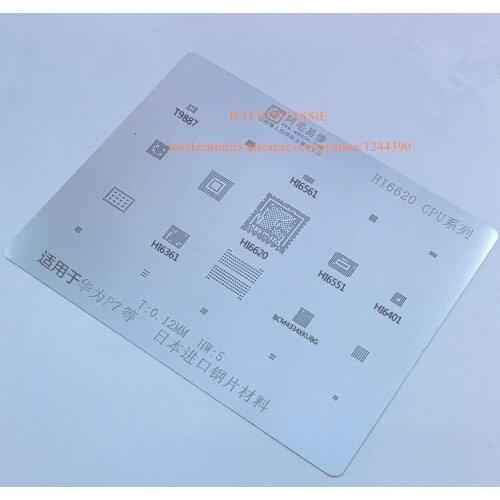 For Huawei P7 HI6620 CPU series BGA Stencil Direct Heating Template 0.12mm Thickness