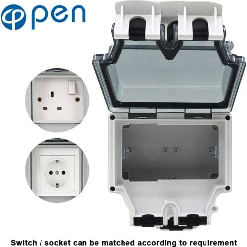 Two position Waterproof Socket Box Switch Case Multifunction Rainproof Protection