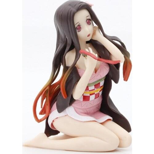 Anime Figure Demon Slayer Kamado Nezuko Sexy Girl PVC Action Figure Kneeling Version Nezuko Kamado Figurine Collection Toy Gift