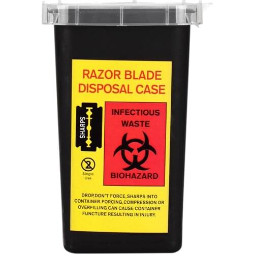 Sharps Container Biohazard Needle Disposal Box Bin with Transparent lid