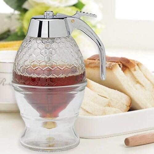 200ML Honey Dispenser Jar Container Cup Portable Acrylic Honey Squeeze Storage Pot Juice Bee Drip Bottle Cooking Tool Craft