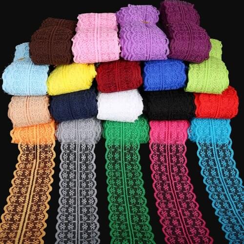 New Selling Lace Ribbon Width 45MM Embroidered Net Lace Trim Fabric For DIY Clothing Sewing Wedding Baby hair Decoration 5Yards