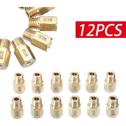Mayitr 12pcs Motorcycle Carburetor Main Jets Kit Mikuni VM TM TMX #330-#440 Parts Accessories
