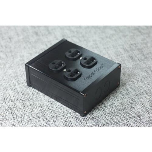 Copper colour high quality 4 Output AC Socket Pure Copper US standard Power Outlet