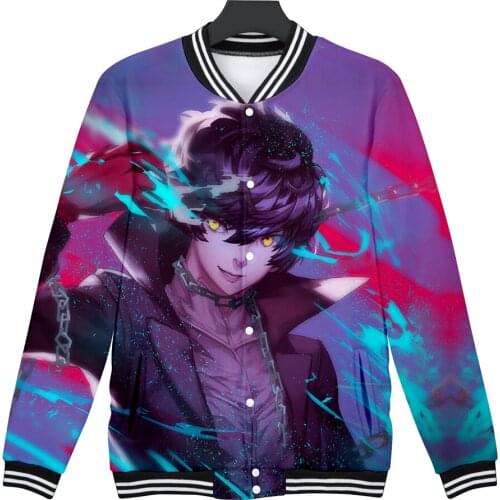 Game Persona 5 3D Baseball Jacket Men Bomber Jacket P5 Ren Amamiya Cosplay Costume Akira Kurusu Baseball Uniform Outewear