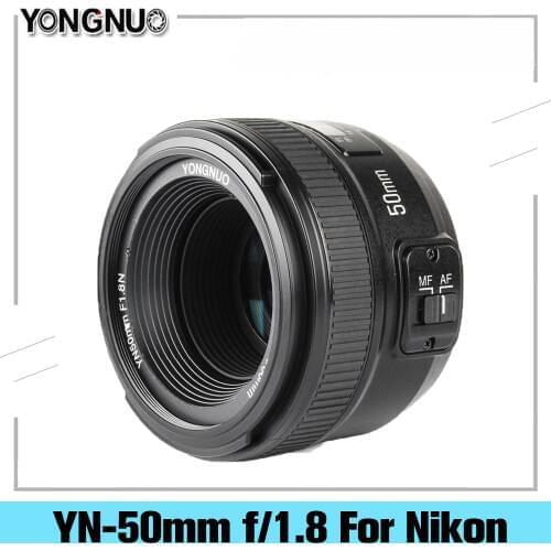 YONGNUO YN 50mm f/1.8 AF Lens YN50mm Aperture Auto Focus Lenses For Nikon D3100 d5000D 5500 D3400 DSLR Cameras Perfect Picture