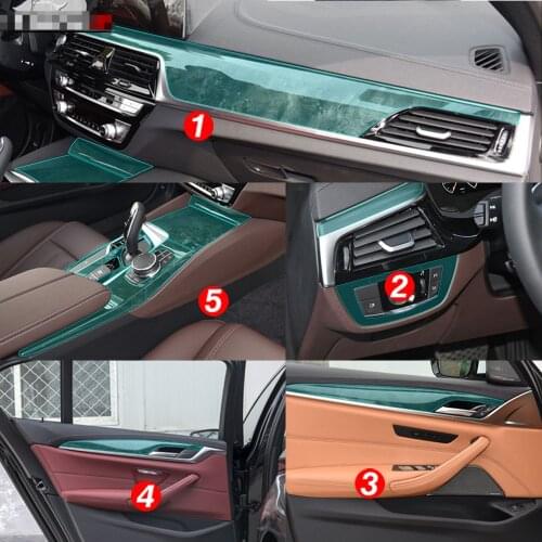 Car Interior Dashboard Center Console Panel Cover trim Protective Bra Film Stickers for BMW 5 Series G30 Left Hand accessories