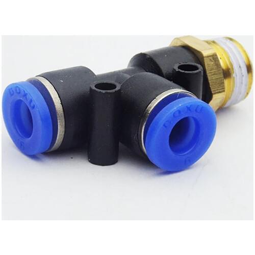 PD4 6 8 10 12mm-(M5" 1/8" 1/4" 3/8" 1/2") Pneumatic T Union Connector Pneumatic Components Fittings Pneumatic