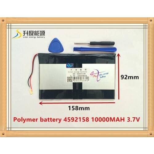 Tablet pc 3.7V,10000mAH (polymer lithium ion battery) Li-ion battery for tablet pc 9.7 inch 10.1 inch [4592158] Free Shipping