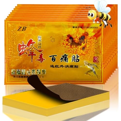 104pcs/13bags Bee Venom Balm Joint Pain Patch Neck Back Body Massage Relaxation Pain Killer Body Relax Plaster Helth Care