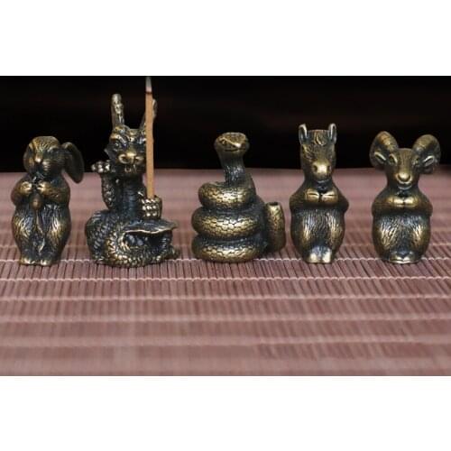 Chinese 12 Zodiac Animal Incense Stick Holder Durable Metal Ncense Censer Stand Incense Plate Ornament Home Craft Decoration