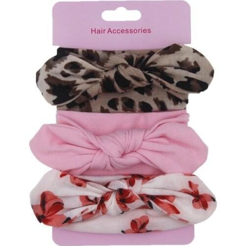 3pcs/lot Baby Girl Headband for Newborn Babies Hair Band Elastic Accessories Cotton Headwear Cotton Rabbit Ears Headband