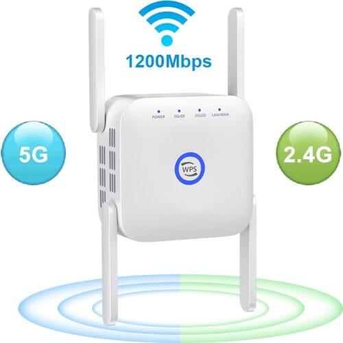 5G WiFi Repeater WiFi Signal Amplifier 1200M 5 Ghz Long range Network Extender Wireless Wi-Fi Booster 5Ghz Wi Fi Access Point