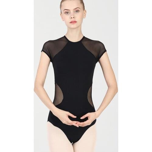 Mesh Ballet Dance Leotard For Women Professional Tutu Clothes Black Gymnastics Bodysuit Stage Costume Ballerina Dancewear JL1849