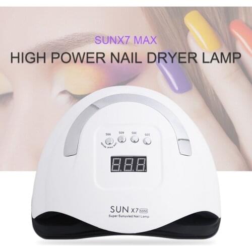 SUN X7 MAX LED Nail Lamp for Manicure 114W Nail Dryer 57Pcs Beads UV LED for Manicure Fast Polish Gel Cure With LCD Display