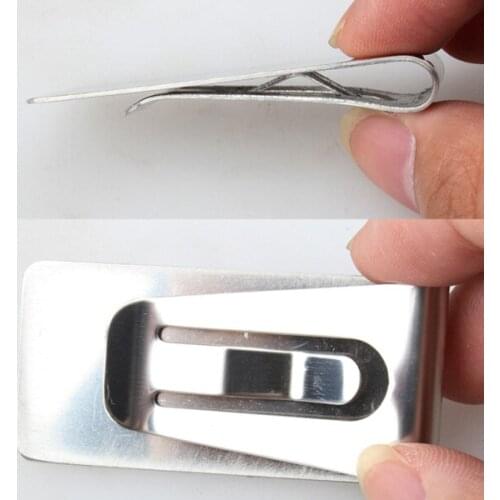 Slim Money Wallet Clip Clamp Card Stainless Steel Credit Business Card Holder HY99