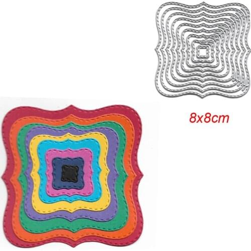 Wave Edge Stitched Metal Cutting Die Stencils Template Scrapbooking Dies for Embossing Paper Album Cards Gift Decor Die Cut 2019