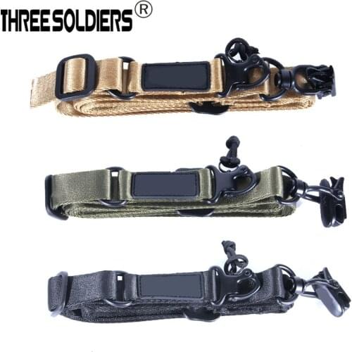 Three soldiers outdoor Top Quality MS2 double point Tactical Multi-Mission Rifle Sling Gun Strap System Mount Set Quick Release