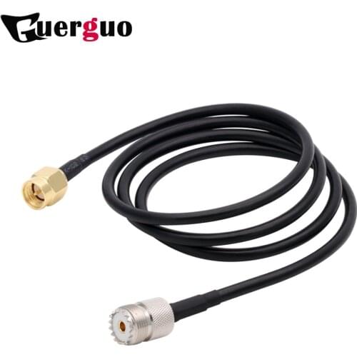 UHF RG58 Cable PL259 UHF Male to SMA Male Straight Plug Adapter Pigtail Jumper RF Coaxial Extension Cord 15CM 50CM 1M 2M 3M 5M