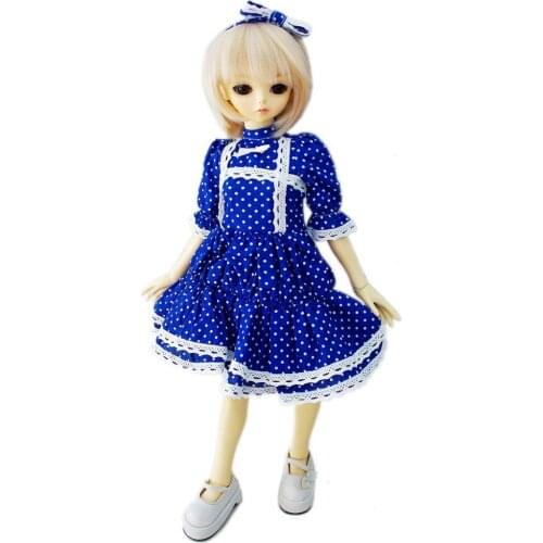 [wamami] 800# Dots Dress/Clothes For 1/4 MSD DOD AOD DZ BJD Dollfie