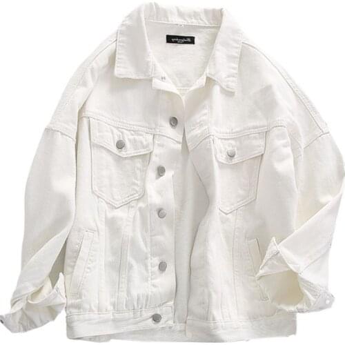 Spring and Autumn Womens Denim Jacket Womens Korean Pure Color Loose Short Denim Jacket Free Shipping