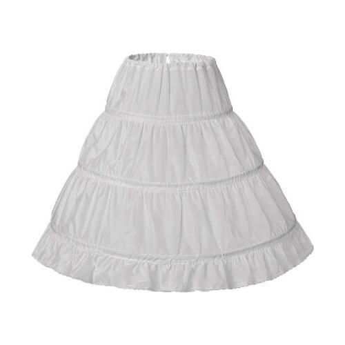 Hot Sale Petticoat Little Girls Skirt Crinoline 3 Hoops Flower Girl Dress High Qulaity Kids Underskirt
