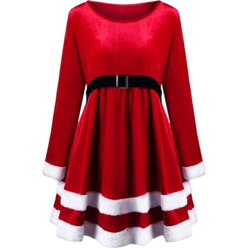 Wipalo Christmas Plus Size 5XL Women Dress Elegant Velvet Party Dress Sexy Long Sleeves Dress Belts Vintage Feminino Vestidos
