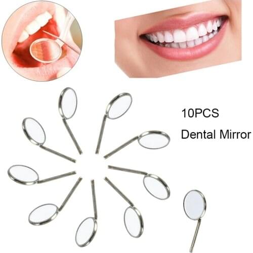 10pcs/set Dental Mouth Mirror Reflector Dentist Equipment Stainless Steel Dental Mouth Mirror Oral Care Tool Set Kit