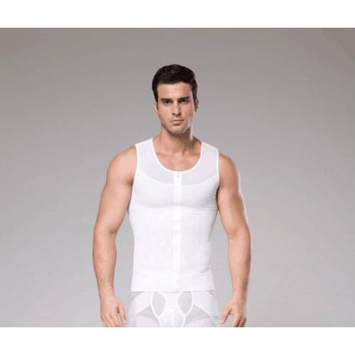 100 PCS Men Waist Trainer Full Body Shaper Vest Plus Size 6XL Steel Boned Bodysuit Open Crotch Male Slim Fit Tighten Underwear