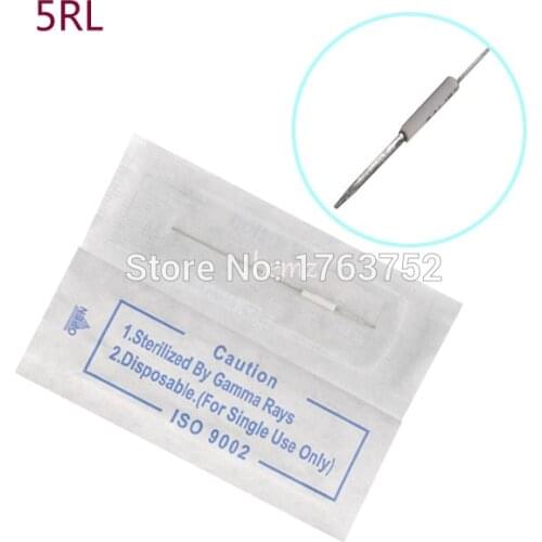 100 Pieces Per Lot 5RL Round PMU Sterilized Stainless Steel DisposableTattoo Permanent Makeup Needles For Tattoo Machine Pen