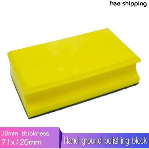 71x120mm Foam Hand Sanding Block Hand Pad for Hook and Loop Disc