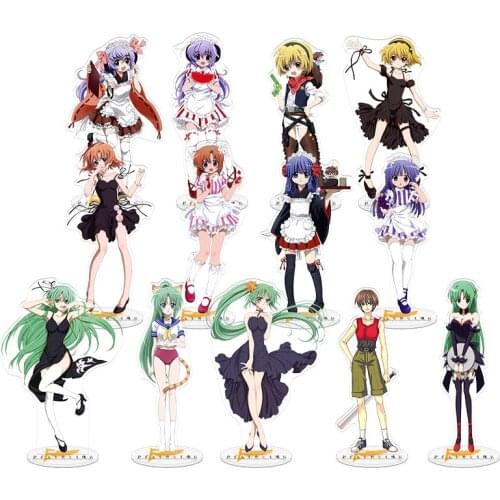 Anime When They Cry Gou Higurashi No Naku Koro Ni Gou Acrylic Figure Model Keychains Fashion Desk Decorated Stand Sign Keyring