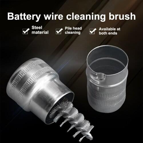 Car Cleaning Battery Post Terminal Cable Cleaner Dirt Corrosion Brush Hand Tool Wire Cable Cleaning Brush Car Battery Wire Brush