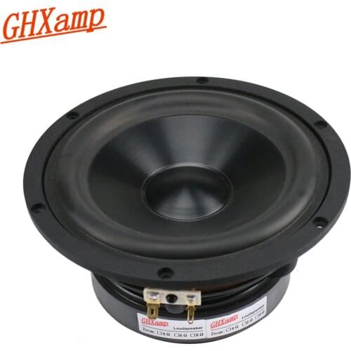 GHXAMP 6.5 inch Mid-Woofer Hifi Speaker Unit 40-60W 176mm Medium Bass 4-8ohm Loundspeaker Ceramics Basin Cast Aluminum Frame 1pc