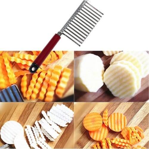 Hot Stainless Steel Potato Chip Dough Vegetable Crinkle Wavy Cutter Blade Tool