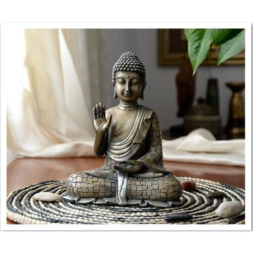 Tibetan Resin imitation bronze Buddhism Bodhisattva Sakyamuni Buddha Statue,Resin Buddha sculpture,Vintage Buddha head crafts